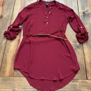 SOLD - Juniors Mid-sleeve Blouse w/ Belt